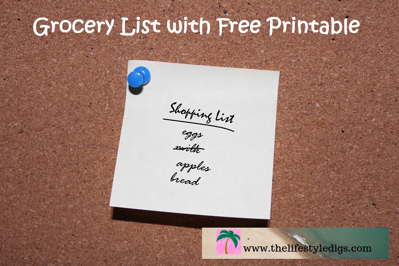 Grocery List with Free Printable