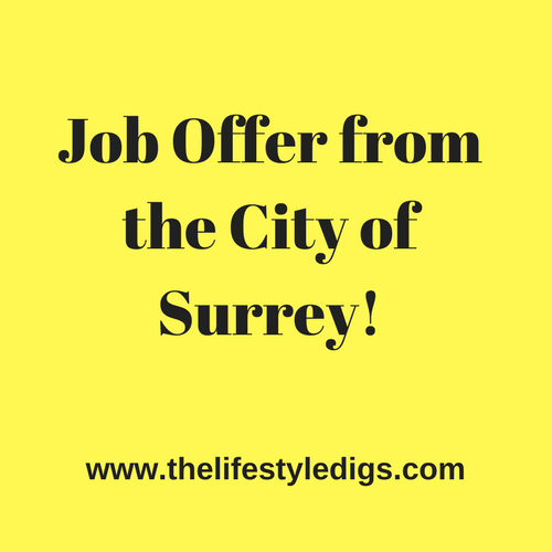 Job offer from the City of Surrey!