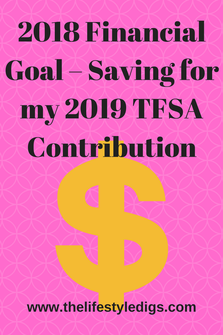 2018 Financial Goal – Saving for my 2019 TFSA Contribution