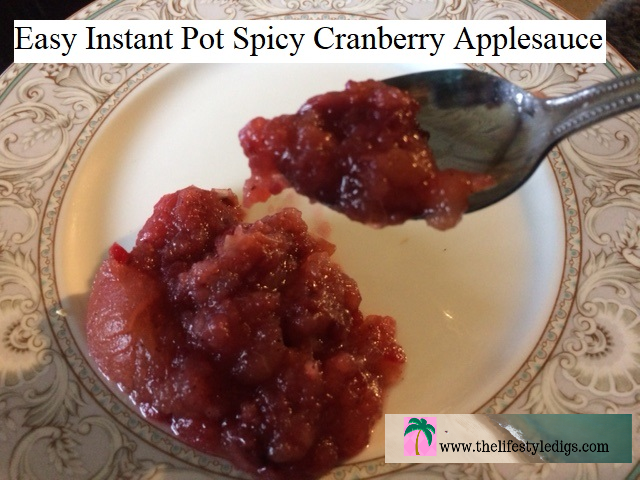 Easy Instant Pot Spicy Cranberry Applesauce