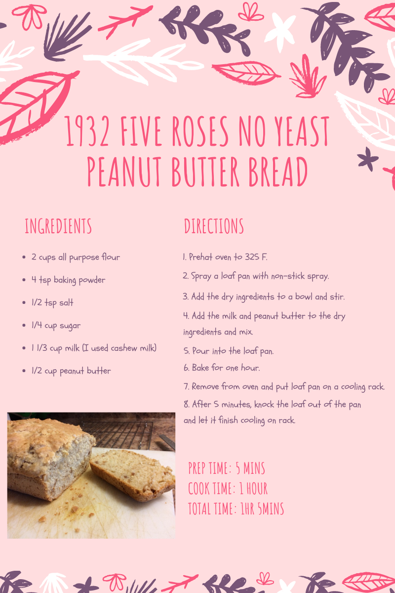 1932 Five Roses No Yeast Peanut Butter Bread 2