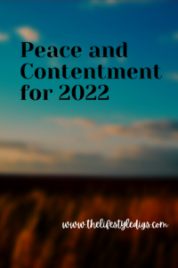 Peace and Contentment for 2022